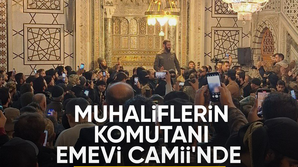 HTŞ lideri Muhammed el Colani, Emevi Camii’ni ziyaret etti